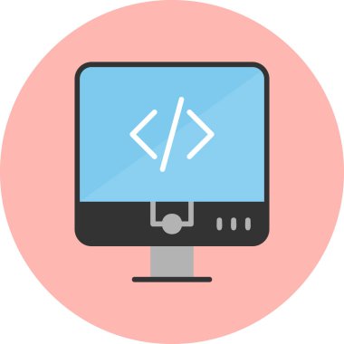 Kodlama. Web simgesi basit tasarım