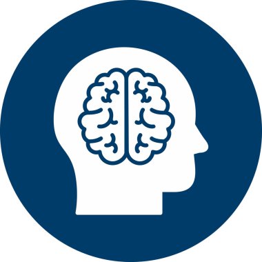  Beyin ikonu. Basit resimleme