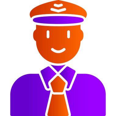 Pilot adam avatar illüstrasyonu, havacılık mesleği 