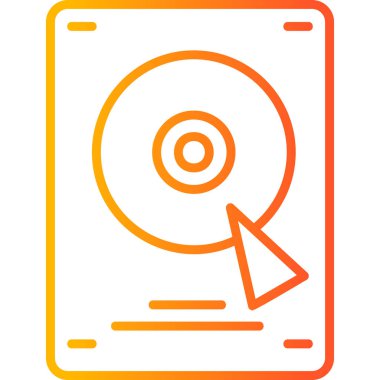 Sabit disk simge vektör çizim