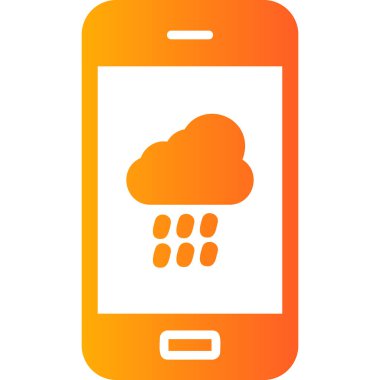 Bulut. Web simgesi basit illüstrasyon