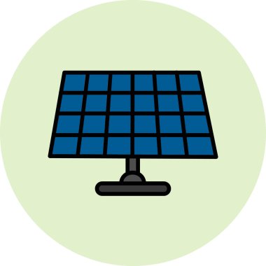 Güneş paneli ikon vektör illüstrasyonu