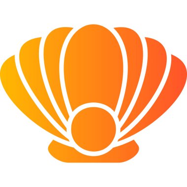 deniz kabuğu simgesi, ağ basit illüstrasyon