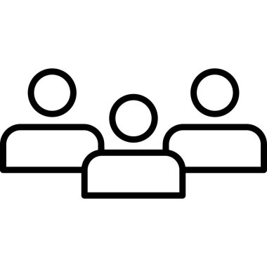 insan vektör çizgisi simgesi grubu