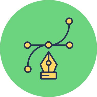 Kalem Aracı Web simgesi vektör illüstrasyonu