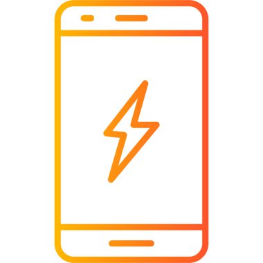 Akıllı telefon aygıtının dijital illüstrasyonunu şarj et 