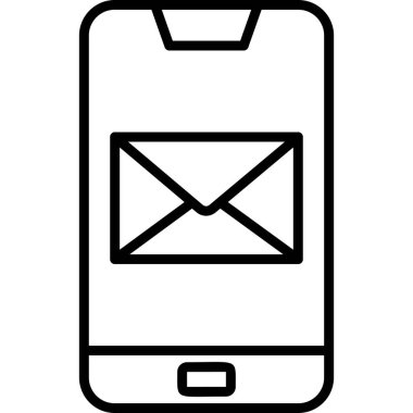 ileti ikonu vektör illüstrasyonu