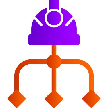 Çalışma akışı modern simgesi, vektör illüstrasyonu