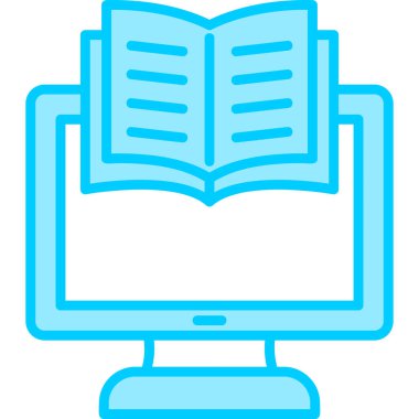 E-kitap simgesi, modern tasarım illüstrasyonu