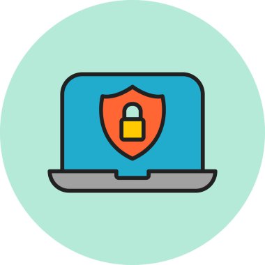 Data Security modern simgesinin vektör illüstrasyonu