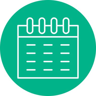 Takvim simgesi, vektör illüstrasyonu basit tasarım