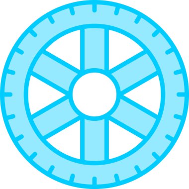 Tekerlek. Web simgesi basit illüstrasyon