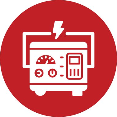 Jeneratör web simgesinin vektör illüstrasyonu