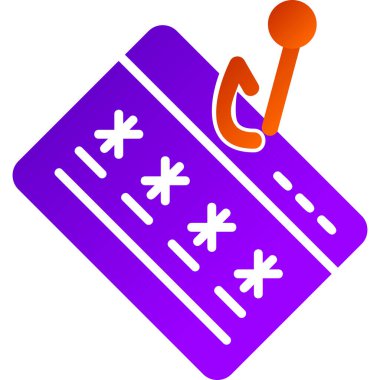 Phishing modern simgesi, vektör illüstrasyonu 