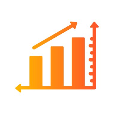 graph with growing chart icon vector illustration graphic design
