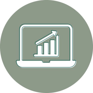 graph with growing chart icon vector illustration graphic design