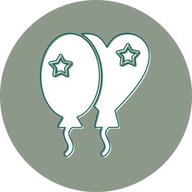 Balon. Web simgesi basit illüstrasyon