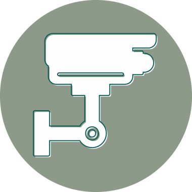 CCTV kamera simgesi, vektör illüstrasyonu basit tasarım