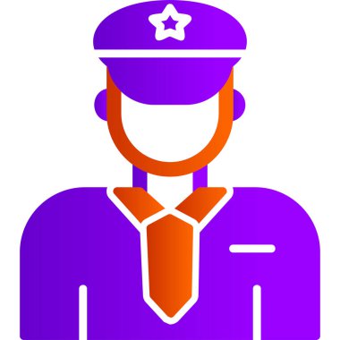 Police web icon. simple illustration