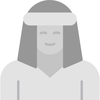 Kadın. Web simgesi basit illüstrasyon