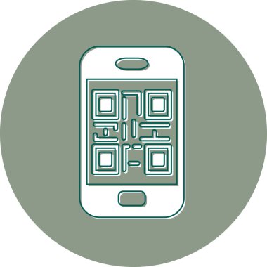 Barkod Web simgesi basit illüstrasyon