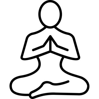 Meditasyon. Web simgesi basit illüstrasyon