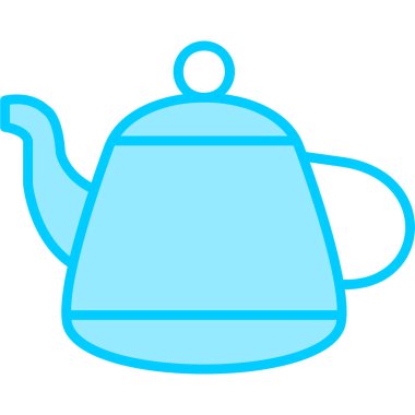 Çaydanlık. Web simgesi basit illüstrasyon