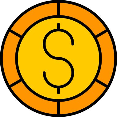 Dolar parası. Basit resimleme