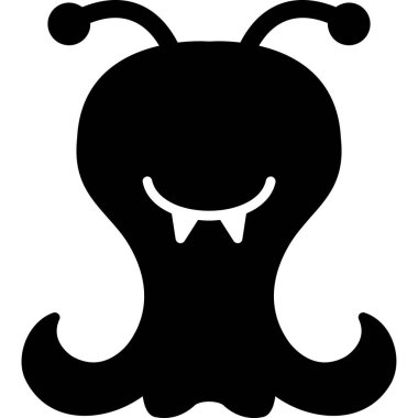 cartoon art illustration of ufo alien creature