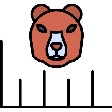 Aslan. Web simgesi basit illüstrasyon