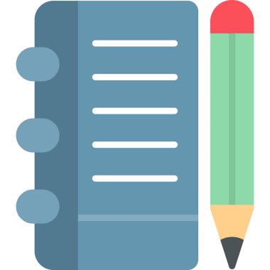 Not defteri web simgesi, vektör çizim