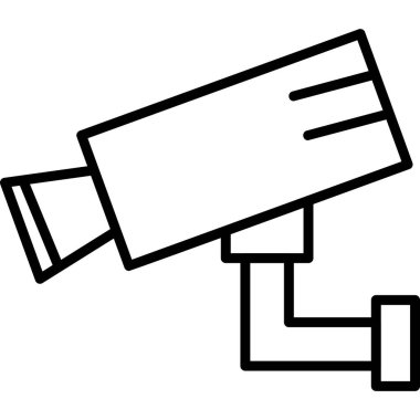 CCTV kamera simgesi, vektör illüstrasyonu basit tasarım