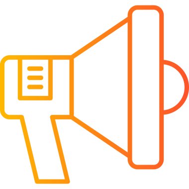 Megafon ikonu vektör illüstrasyonu