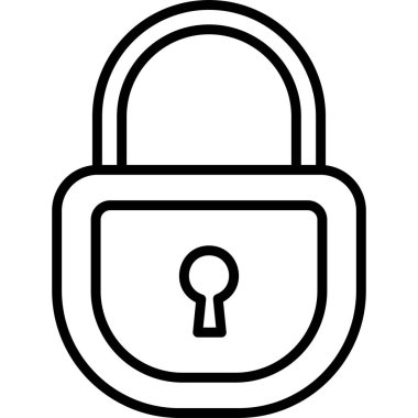 Asma kilit simgesinin vektör illüstrasyonu