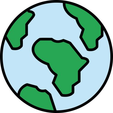 Dünya ikonu, dünya haritasının basit bir gösterimi