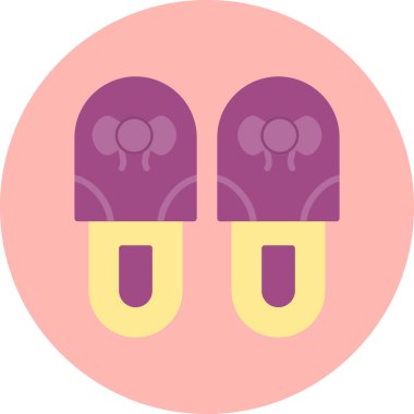 Terlikler modern simge, vektör illüstrasyonu