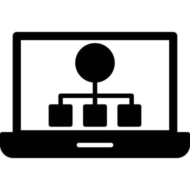 Bilgisayar. Web simgesi basit illüstrasyon