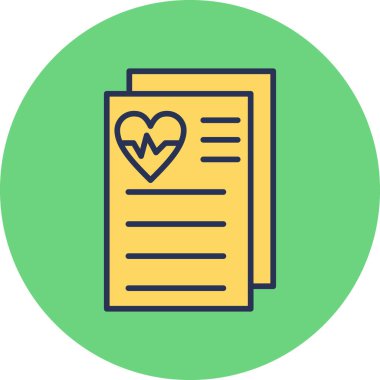 Belge simgesinin vektör illüstrasyonu