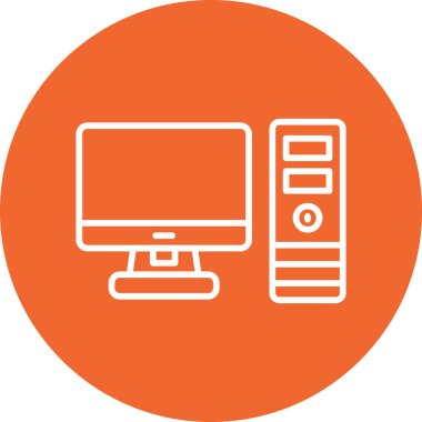 Bilgisayar. Web simgesi basit illüstrasyon 