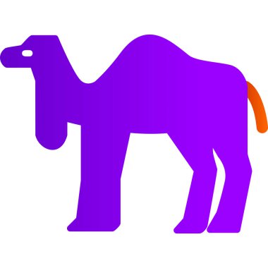 Beyaz arka planda izole edilmiş düz stil bir zürafa simgesi. hayvan sembolü çizimi