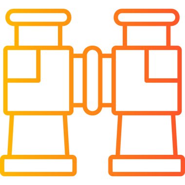 Dürbün. Web simgesi basit illüstrasyon