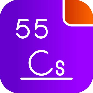 Sezyum simgesi vektör illüstrasyonu