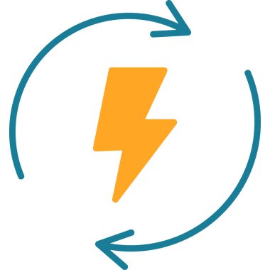 Yenilenebilir Enerji illüstrasyon modern simgesi