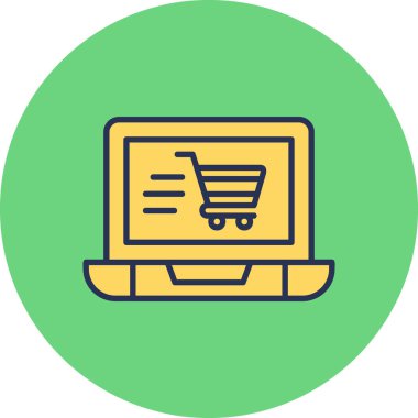 Ticaret konsepti simgesi, vektör illüstrasyonu basit tasarım