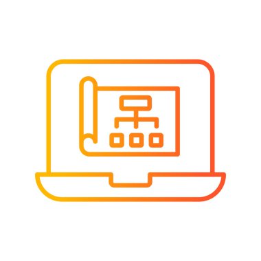 Şablon simgesinin vektör illüstrasyonu