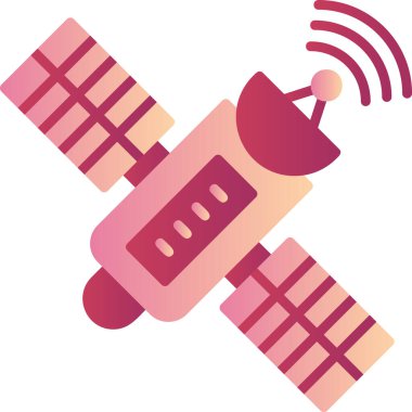 uydu simgesi vektör illüstrasyonu