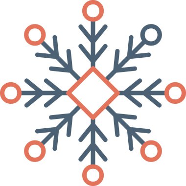 Kar tanesi. Web simgesi basit illüstrasyon