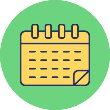 Takvim simgesi, vektör illüstrasyonu basit tasarım