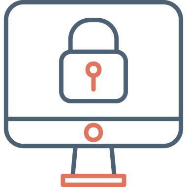 Asma kilit simgesinin vektör illüstrasyonu