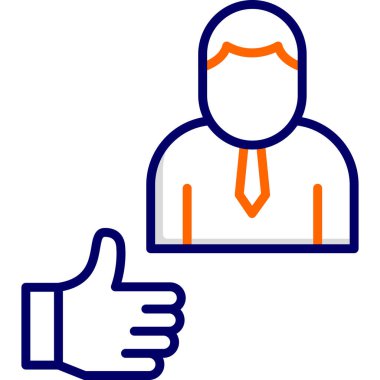 başparmak yukarı simgesi, vektör illüstrasyonu